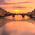 Sunset Reflections in Florence Italy